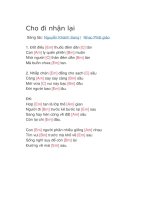 Hợp âm guitar bài hát cho đi nhận lại 