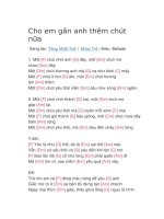 Hợp âm guitar bài hát cho em gần anh thêm chút nữa 