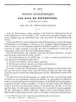 XIV - NOTICE GEOGNOSTIQUE SUR L''''ILE DE NOIRMOUTIER DEPARTEMENT DE LA VENDEE, PAR M. CH. BERTRAND - GESLIN