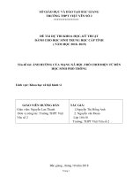 Sản phẩm sáng tạo khoa học kỹ thuật ( KHKT) cấp tỉnh  ảnh hưởng của mạng xã hội và trò chơi điện tử