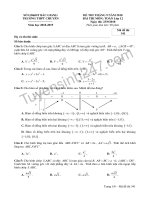Đề thi thử THPTQG môn toán 2019 THPT Chuyên Bắc Giang