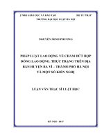 Pháp luật lao động về chấm dứt hợp đồng  lao động  thực trạng trên địa bàn huyện ba vì thành phố hà nội và một số kiến nghị (luận văn thạc sĩ luật học) 
