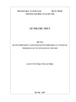 Quyền khởi kiện và bảo đảm quyền khởi kiện vụ án dân sự theo bộ luật tố tụng dân sự năm 2015 (luận văn thạc sĩ luật học) 