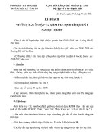 Kế hoạch ôn tập và kiểm tra học kỳ I năm học 20182019