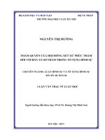 Thẩm quyền của hội đồng xét xử phúc thẩm đối với bản án sơ thẩm trong tố tụng hình sự (luận văn thạc sĩ luật học) 