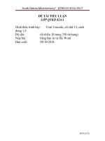 BÀI TẬP TIỂU LUẬN KẾ TOÁN QUẢN TRỊ