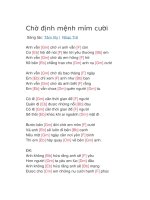 Hợp âm guitar bài hát chờ định mệnh mỉm cười 