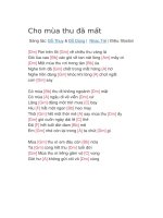 Hợp âm guitar bài hát cho mùa thu đã mất 