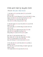 Hợp âm guitar bài hát chờ anh hát lý duyên tình 