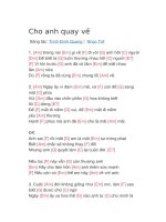 Hợp âm guitar bài hát cho anh quay về 