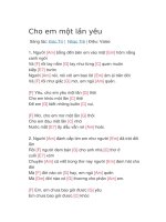 Hợp âm guitar bài hát cho em một lần yêu 