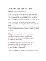 Hợp âm guitar bài hát cho anh tựa vào vai em 