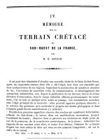 IV - MEMOIRE SUR LE TERRAIN CRETACE DU SUD-OUEST DE LA FRANCE, PAR M. H. ARNAUD
