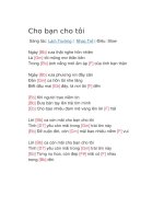 Hợp âm guitar bài hát cho bạn cho tôi 