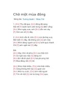 Hợp âm guitar bài hát chờ một mùa đông 