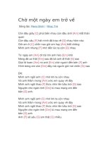 Hợp âm guitar bài hát chờ một ngày em trở về 