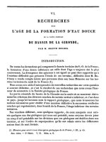 VI - RECHERCHES SUR L''''AGE DE LA FORMATION D''''EAU DOUCE DE LA PARTIE ORIENTALE DU BASSIN DE LA GIRONDE, PAR M. JOSEPH DELBOS