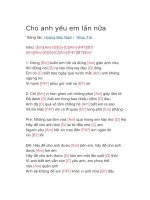 Hợp âm guitar bài hát cho anh yêu em lần nữa 