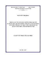 Pháp luật về cấp giấy chứng nhận quyền sử dụng đất, quyền sở hữu nhà ở và tài sản khác gắn liền với đất từ thực tiễn thi hành tại quận long biên, thành phố hà nội 