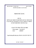 Những quy định về hợp đồng dân sự trong bộ luật dân sự năm 2015 là căn cứ pháp lý trong ký kết hợp đồng thương mại (luận văn thạc sĩ luật học) 