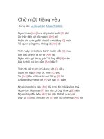 Hợp âm guitar bài hát chờ một tiếng yêu 