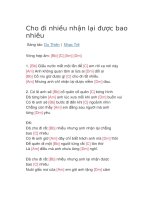 Hợp âm guitar bài hát cho đi nhiều nhận lại được bao nhiêu 