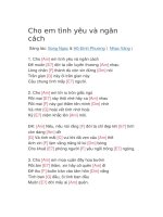 Hợp âm guitar bài hát cho em tình yêu và ngăn cách 