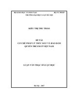 Cơ chế pháp lý thúc đẩy và bảo đảm quyền trẻ em ở việt nam 