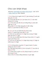 Hợp âm guitar bài hát cho con khát khao 