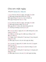 Hợp âm guitar bài hát cho em một ngày 