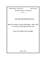 Hợp tác đánh cá chung trên biển  thực tiễn các nƣớc và liên hệ với việt nam (luận văn thạc sĩ luật học) 