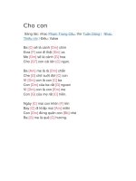 Hợp âm guitar bài hát cho con 