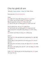 Hợp âm guitar bài hát cho họ ghét đi em 