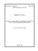 Tổ chức và hoạt động của hội đồng nhân dân ở lào và việt nam dưới góc độ so sánh (luận văn thạc sĩ luật học) 