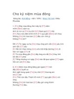 Hợp âm guitar bài hát cho kỷ niệm mùa đông 