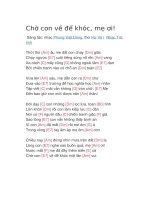 Hợp âm guitar bài hát chờ con về để khóc 