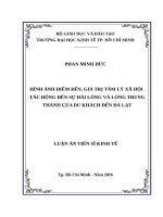 Hình ảnh điểm đến, giá trị tâm lý xã hội tác động đến sự hài lòng và lòng trung thành của du khách đến đà lạt 