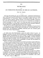 III - MEMOIRE SUR LES FORMATIONS STRATIFIEES DU MIDI DE L''''AUVERGNE, PAR M. PISSIS