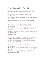 Hợp âm guitar bài hát cho đến cuối cuộc đời 