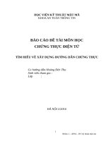 TÌM HIỂU VỀ XÂY DỰNG ĐƯỜNG DẪN CHỨNG THỰC