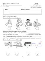 ĐỀ KIỂM TRA TRƯỜNG TH HƯƠNG lâm   lớp 5 