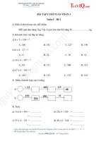 GIÁO ÁN TIỂU HỌC toan 3 tuan 5 