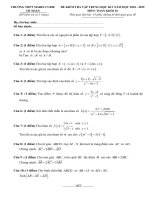 Đề kiểm tra tập trung HK1 Toán 10 năm 2018 – 2019 trường Marie Curie – TP. HCM