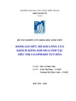 Đánh giá mức độ hài lòng khi mua sắm tại Siêu thị Co.opmart Tuy Hòa  Phú Yên
