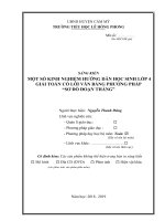 SKKN: Một số kinh nghiệm hướng dẫn học sinh lớp 4 giải toán có lời văn bằng phương pháp “Sơ đồ đoạn thẳng”