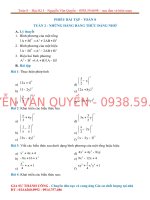 TOÁN 8   đại số   bài tập TUẦN 2 