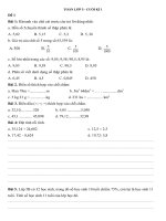 ÔN tập môn TOÁN lớp 5  CK1 