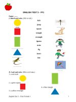 GIÁO ÁN UNIT 5  FF1 