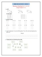 PHIẾU bài tập TUẦN 3   TOÁN 2 