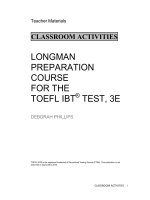 LONGMAN PREPARATION COURSE FOR THE TOEFL IBT TEST, 3e